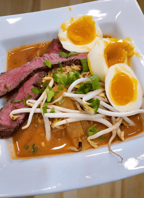 Ramen with Tender Beef Strips